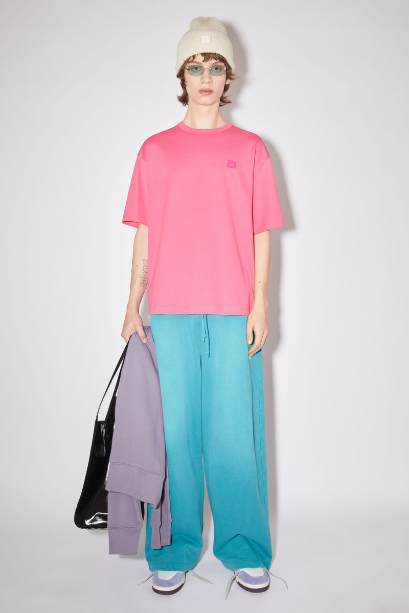 Acne Studios Crew neck t-shirt- Relaxed fit - Bright pink outlook