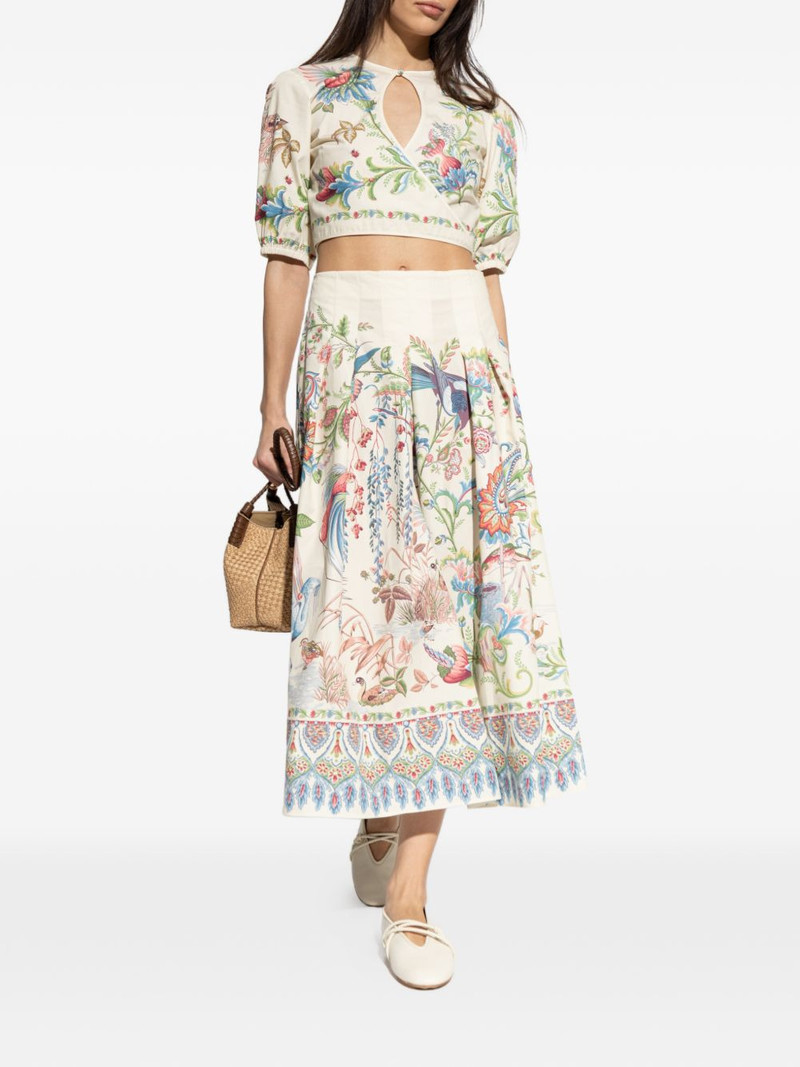 Etro floral-print cut-out midi dress outlook