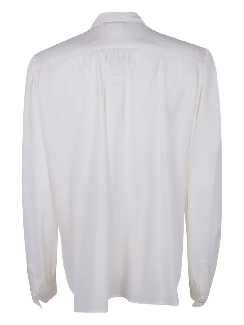 Max Mara tie-neck puff-sleeve shirt outlook