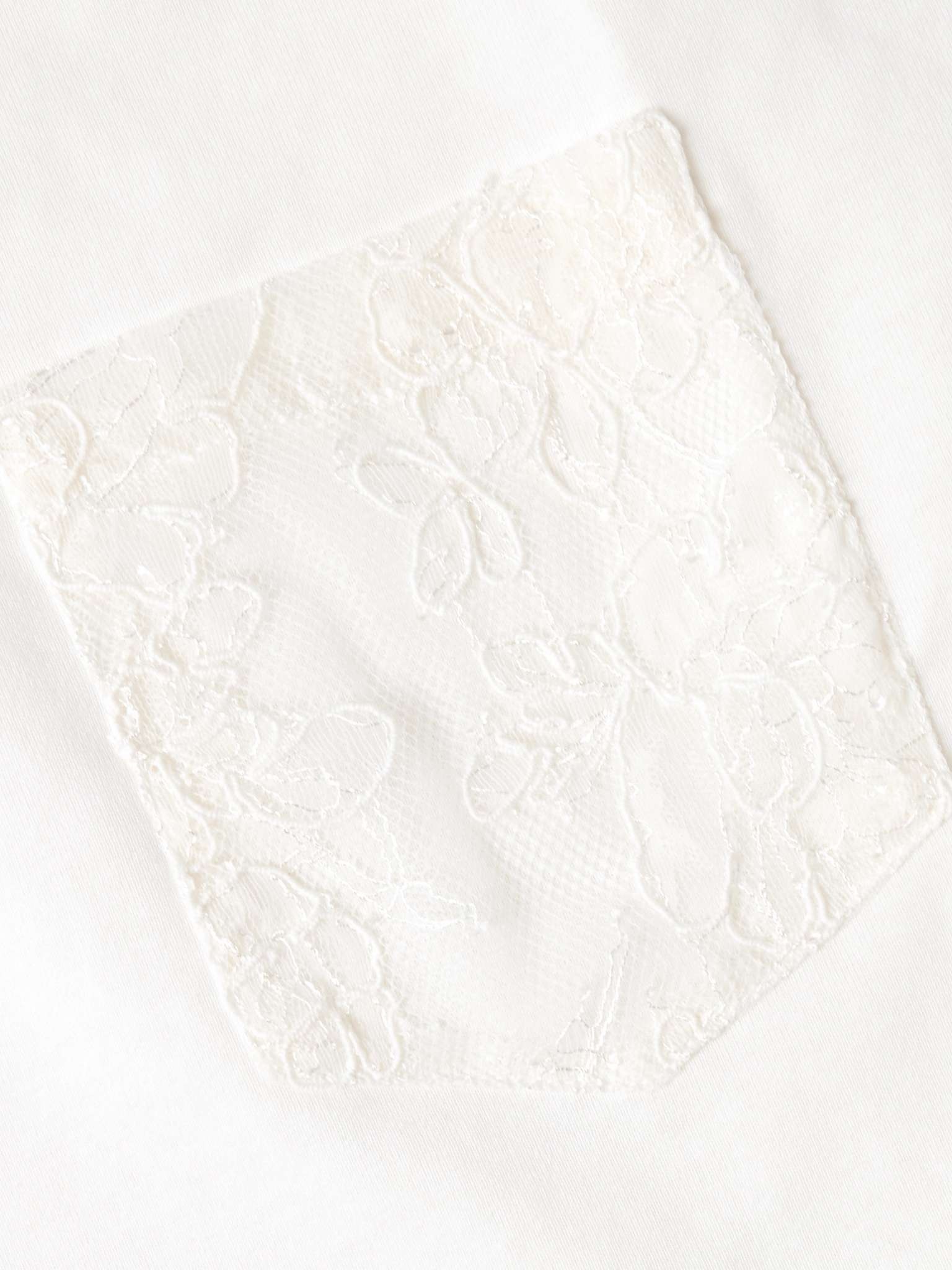 Lace-Panelled Cotton-Jersey T-Shirt - 4