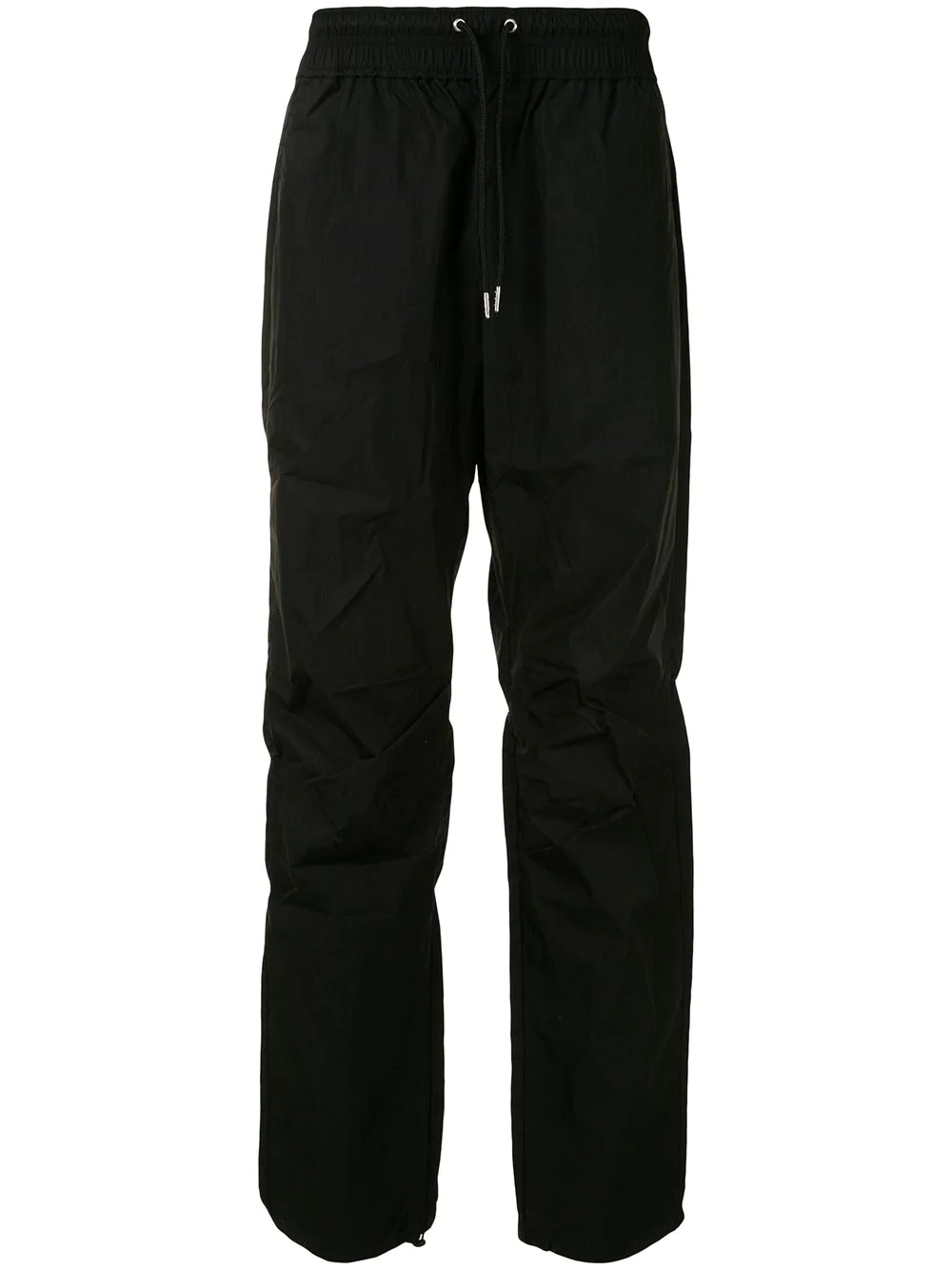 crinkled drawstring trousers - 1