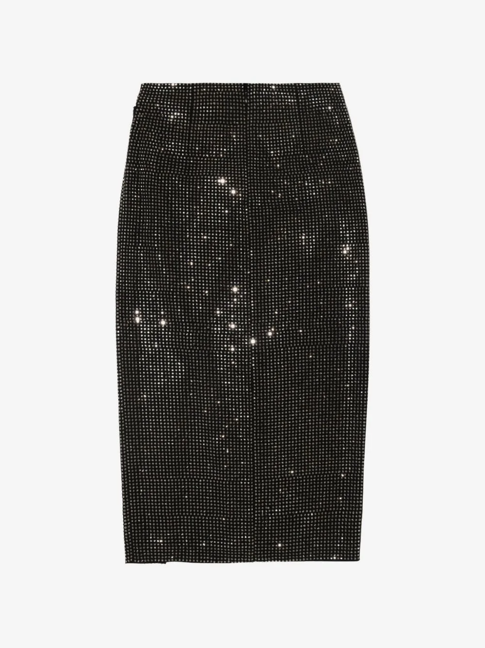 crystal-embellished ruched skirt - 1