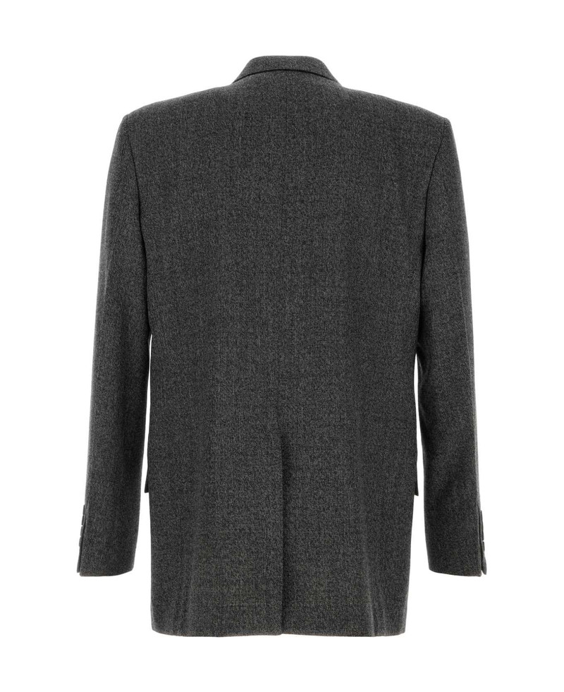 GUCCI Melange Charcoal Wool Blazer outlook