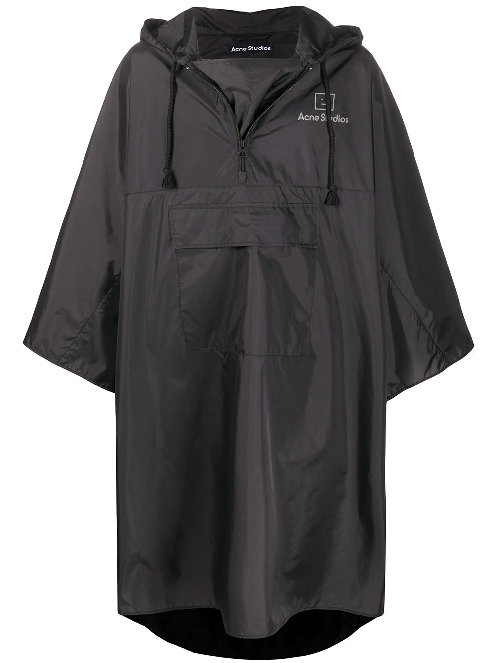 logo-print poncho-style raincoat - 1