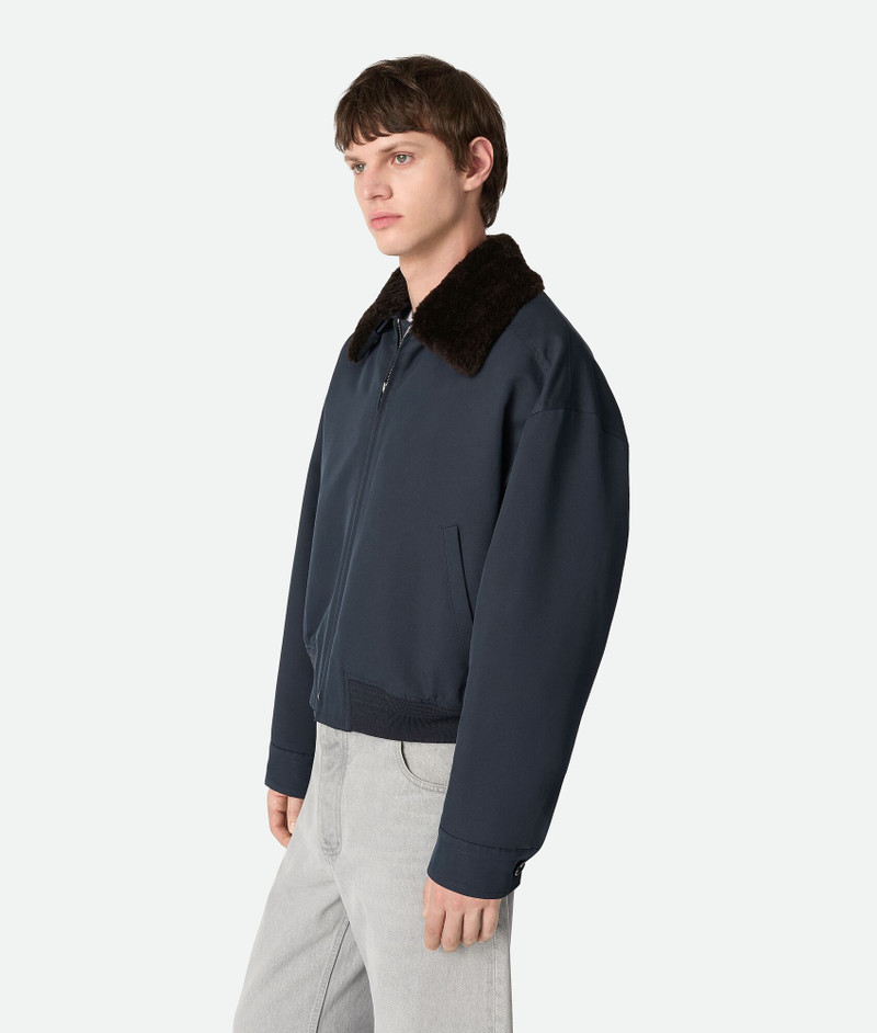 Bottega Veneta Silk And Cotton Twill Bomber Jacket outlook