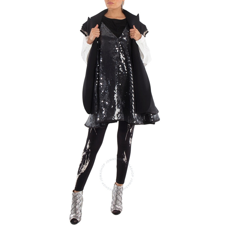 Sacai Ladies Layered Blazer Vest With Sequined Dress, Brand Size 2 (Medium) - 5
