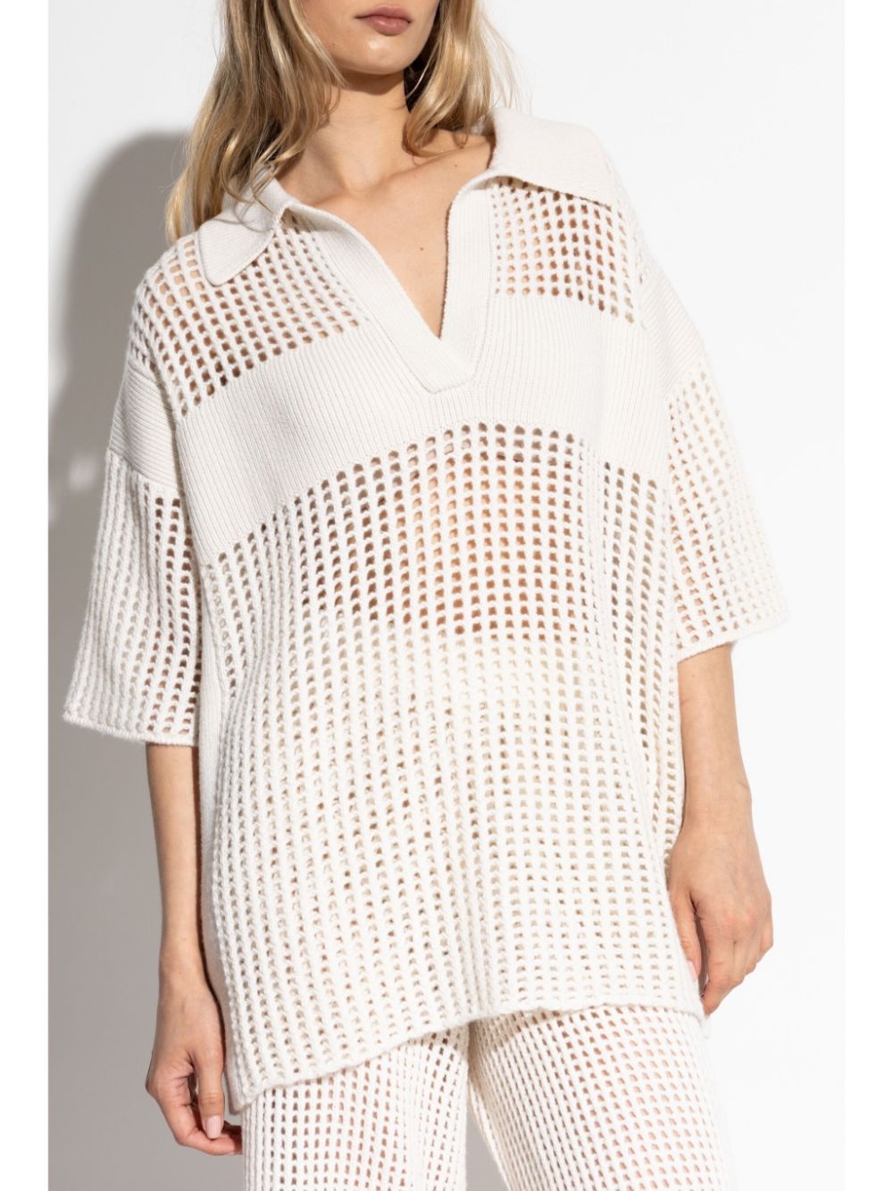 Lei open-knit cashmere top - 3