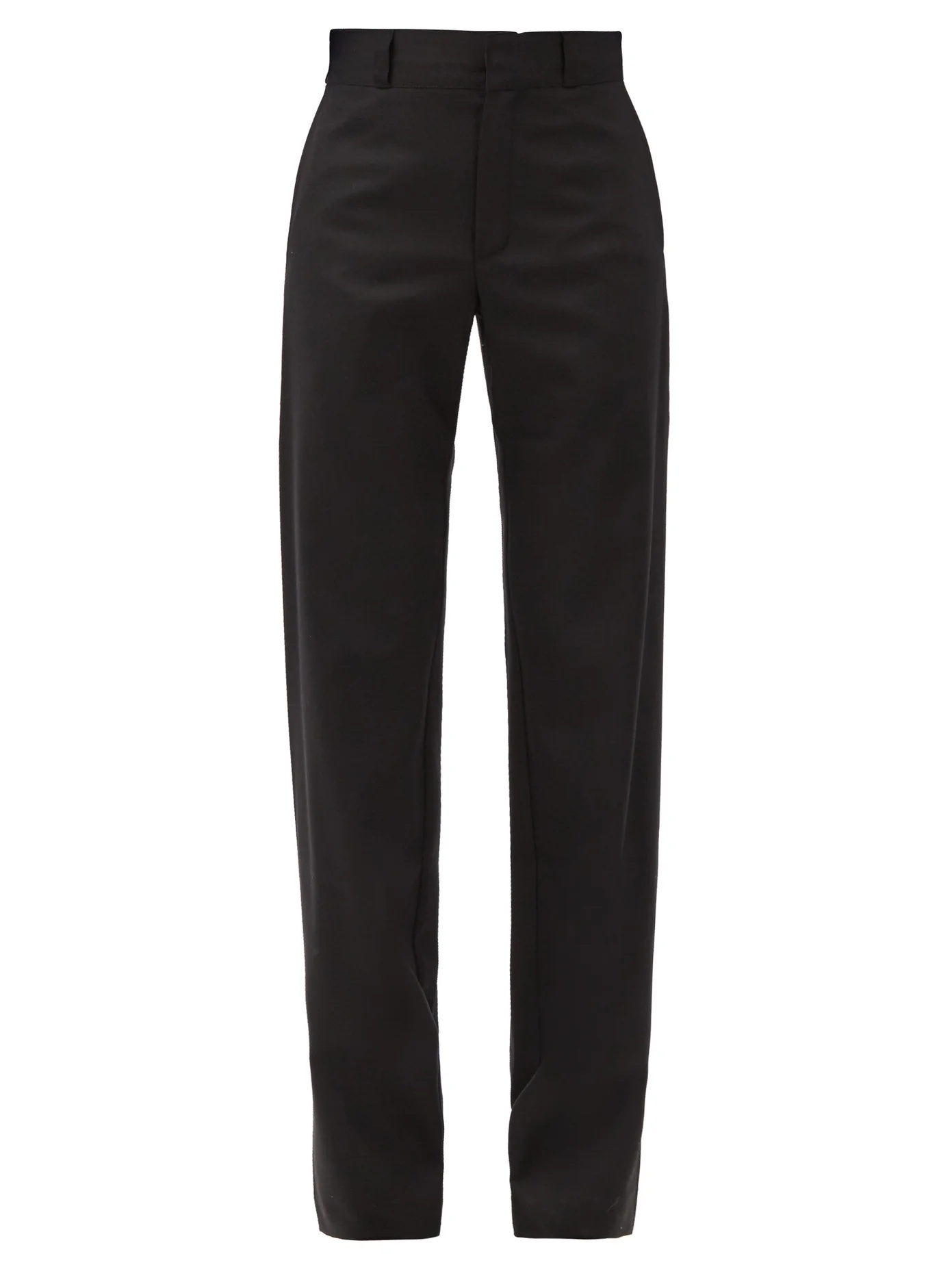 High-rise wool-blend trousers - 1