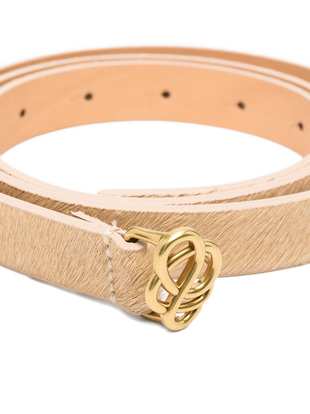 Ouma knot-buckle leather belt - 2