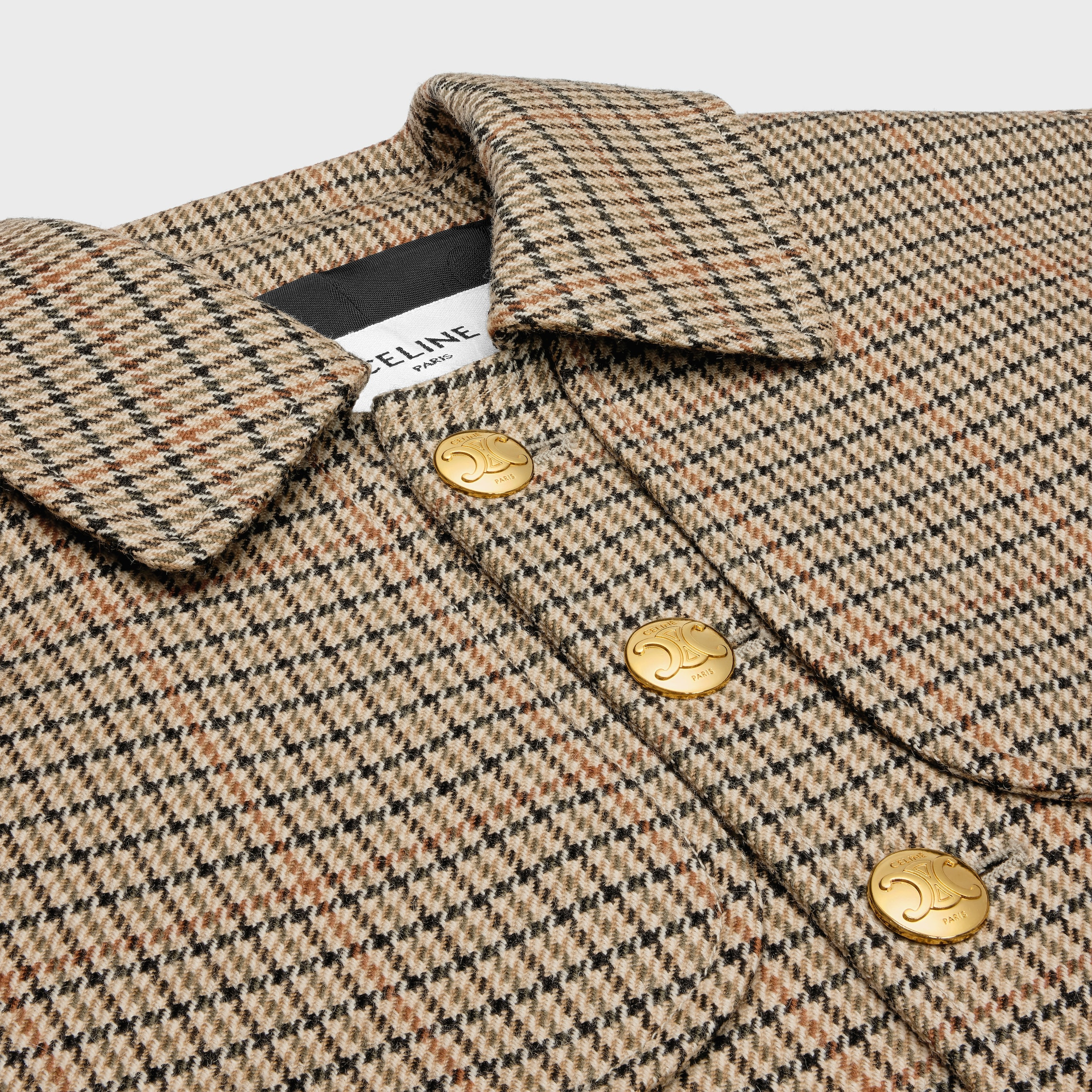 coat in houndstooth wool - 3