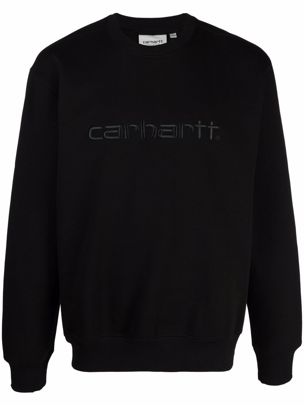 logo-print crew neck sweatshirt - 1