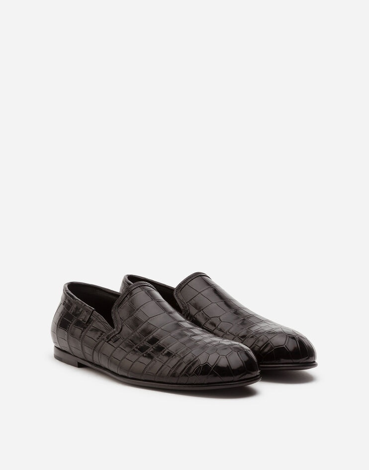 Crocodile nappa slip-on shoes - 2