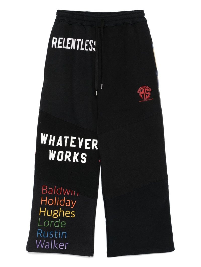 Regenerated graphic track pants 1