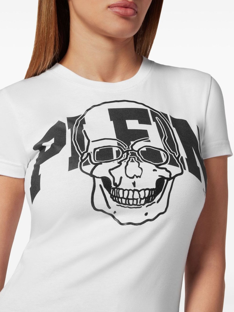 skull-print cotton T-shirt 4