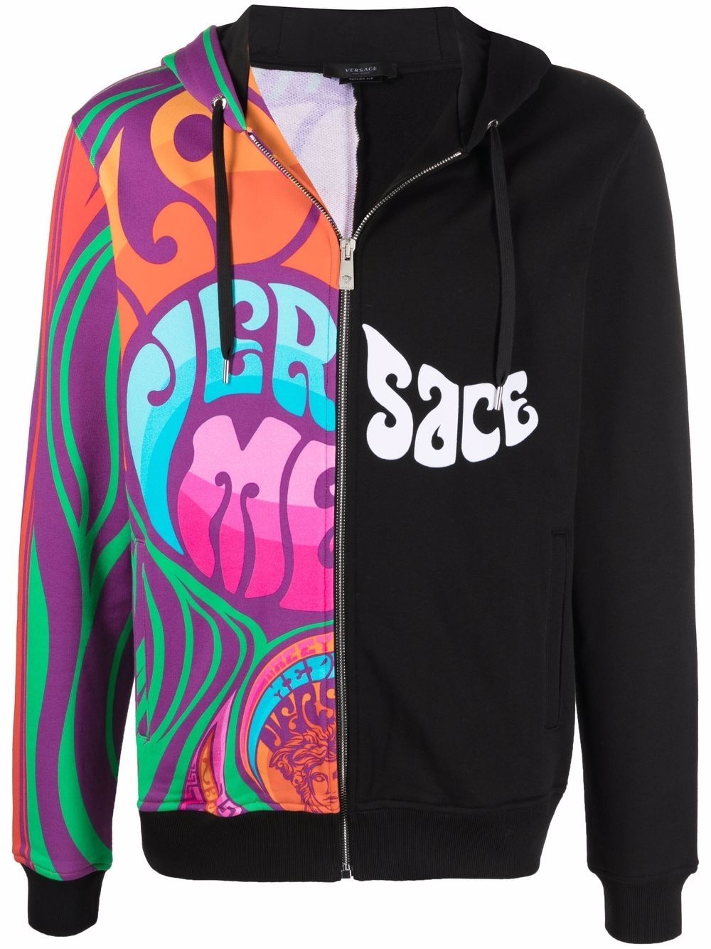 graphic-print zip-up hoodie - 1