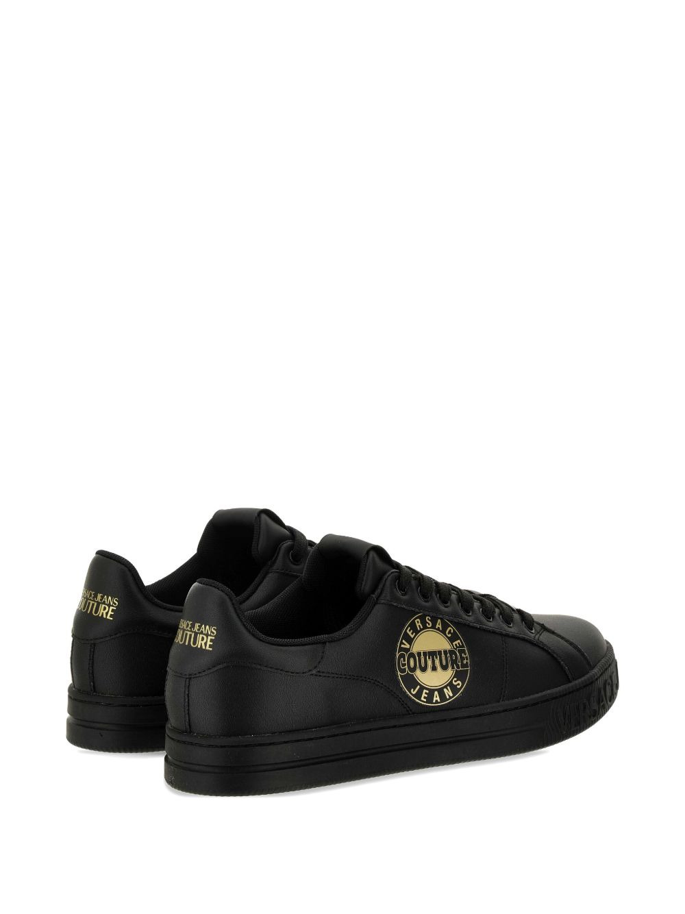 logo-plaque sneakers - 4