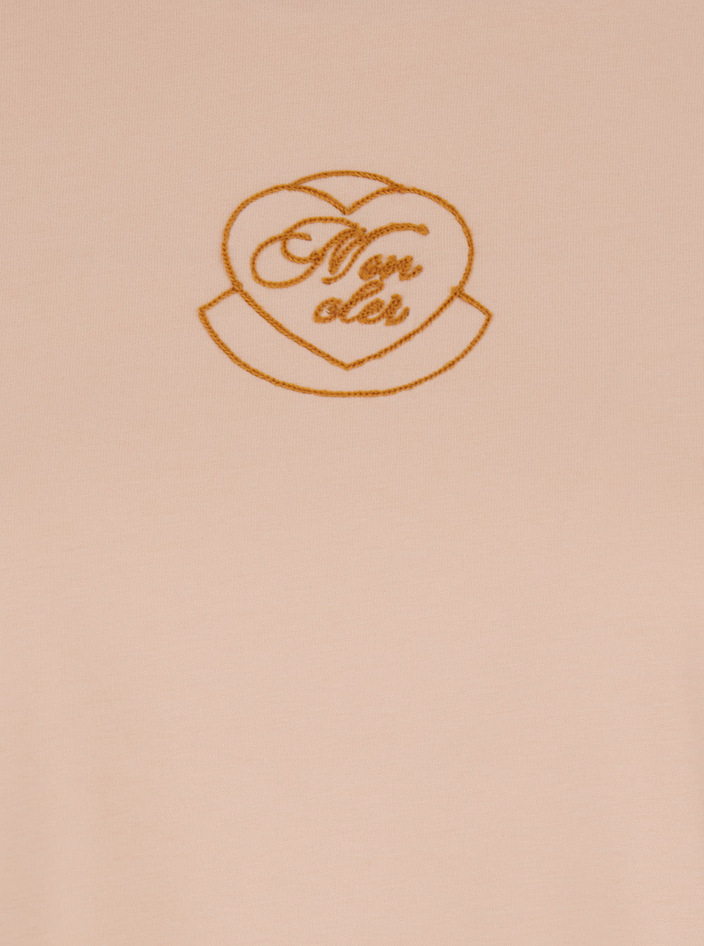 Moncler Women Pink Crewneck T-Shirt With Logo Embroidery On The Front In Cotton Woman - 3