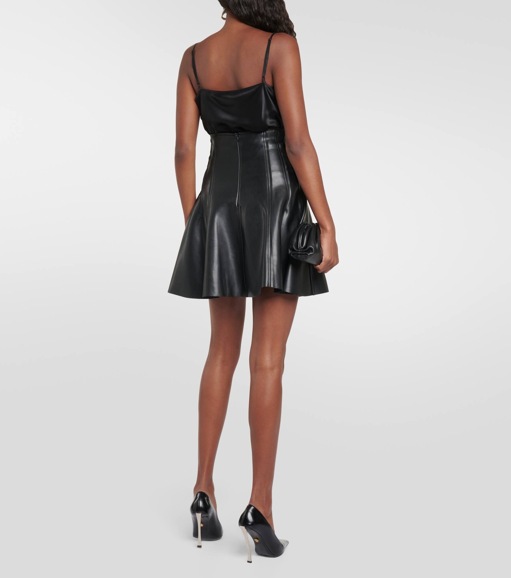 Grace faux leather miniskirt - 3