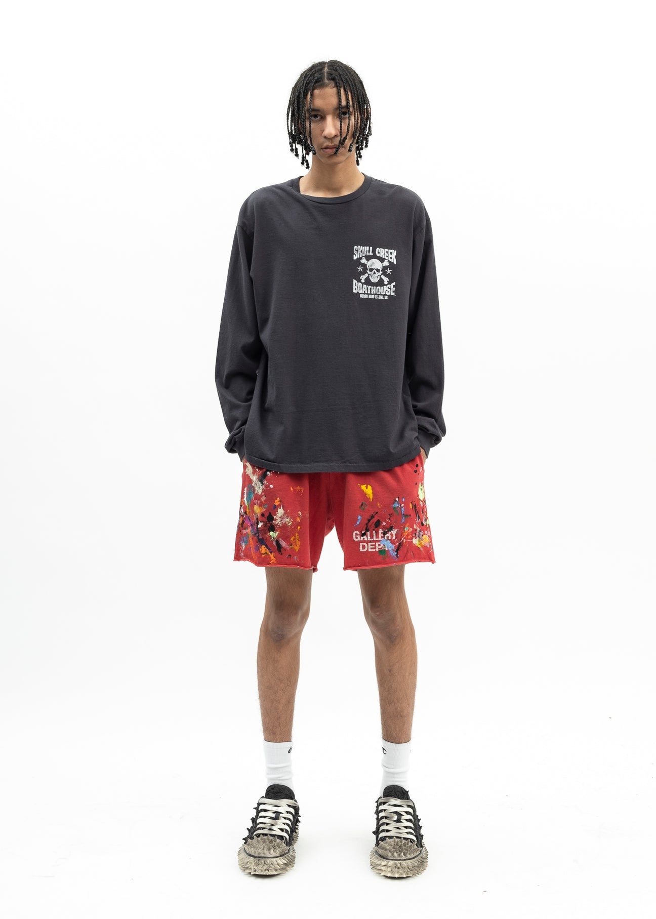 GALLERY DEPT. Insomnia Straight-Leg Logo-Print Paint-Splattered 