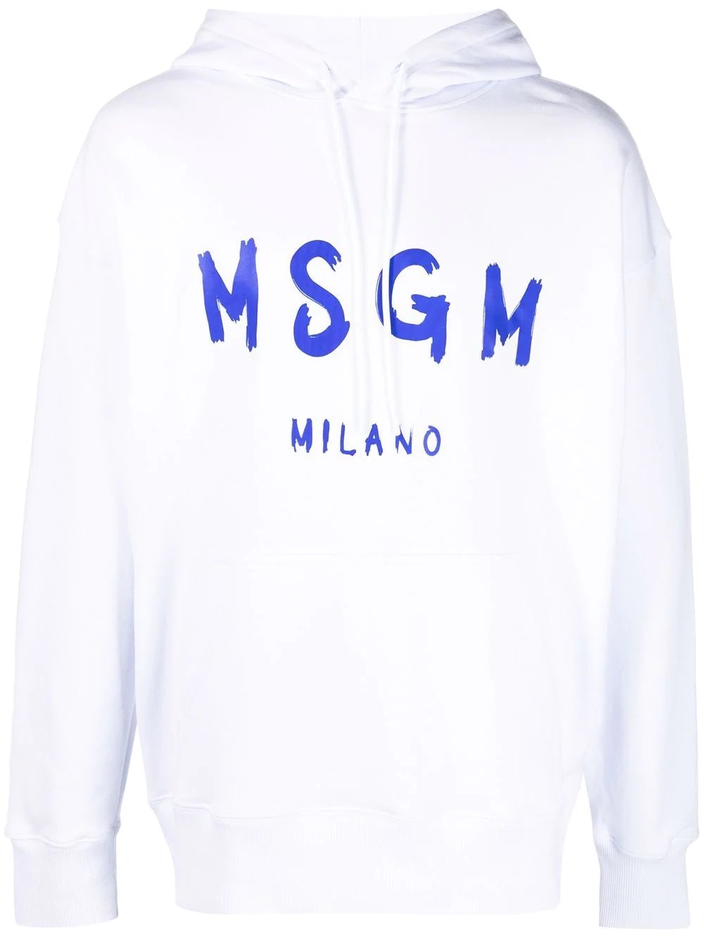 logo-print cotton hoodie - 1