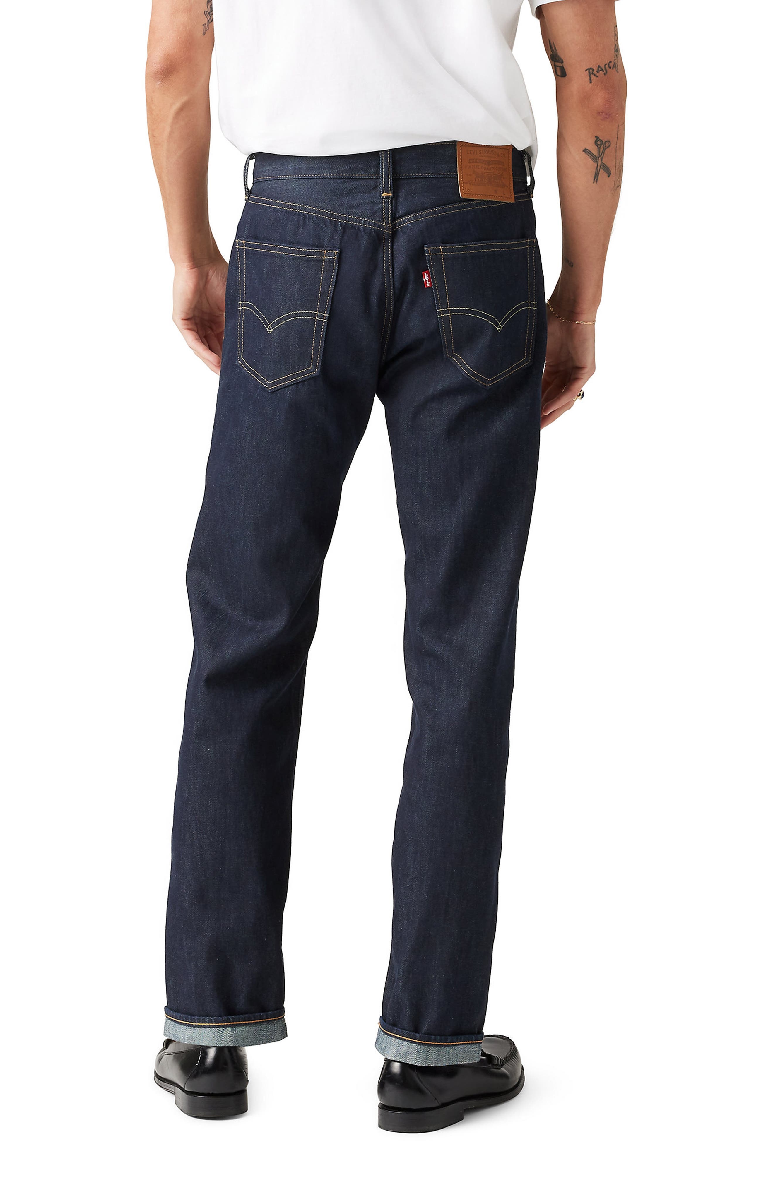 levi's 505™ Relaxed Straight Leg Selvedge Jeans in Midnight Selvedge at Nordstrom - 2