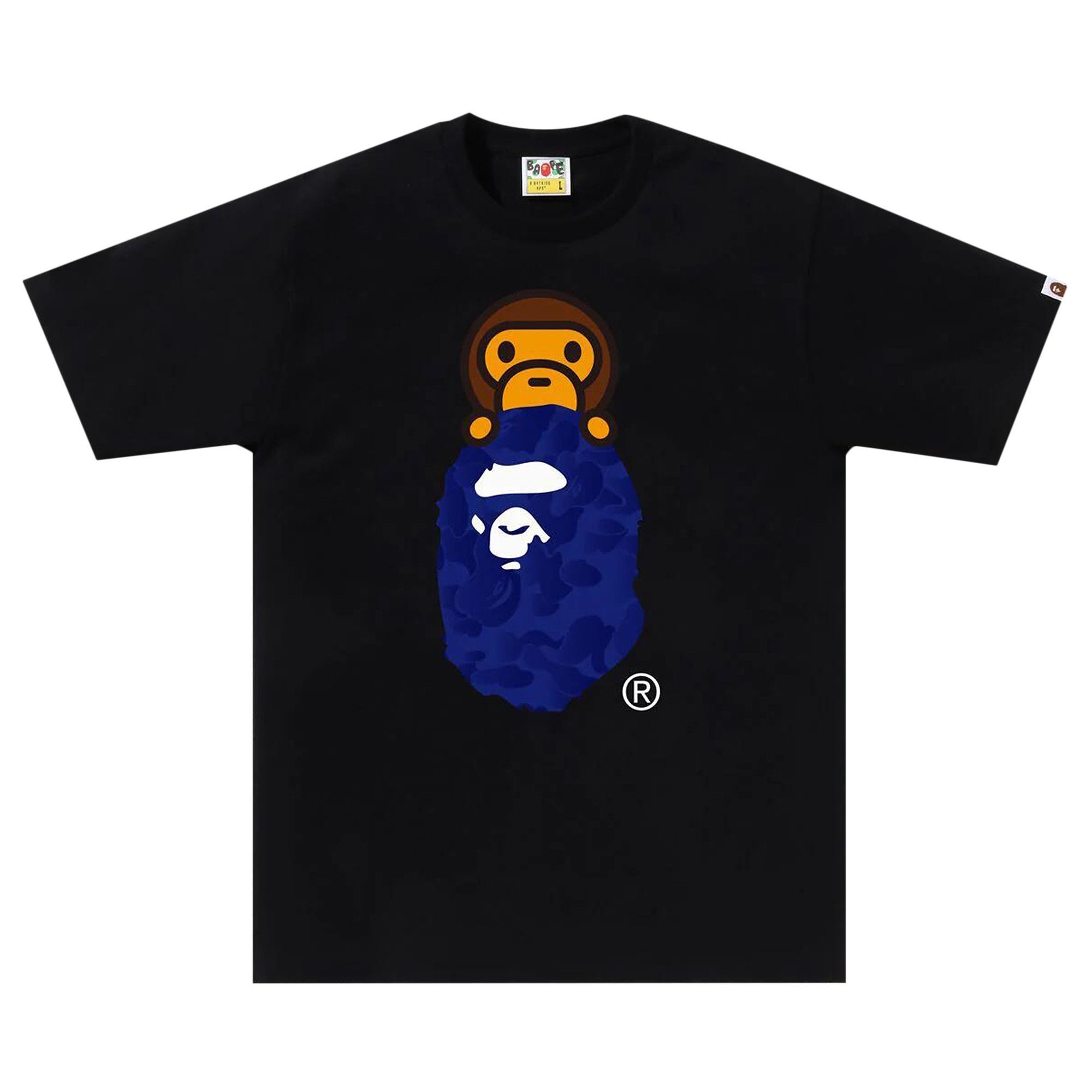 BAPE Ink Camo Milo On Ape Head Tee 'Black' - 1