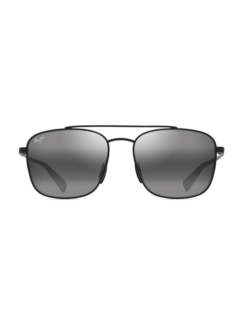 Men's Piwai AF 58MM Square Sunglasses - Matte Black Grey 1