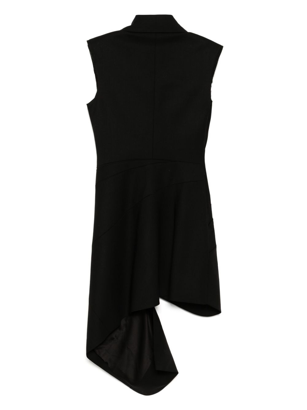 tailored asymmetrical-hem dress - 2