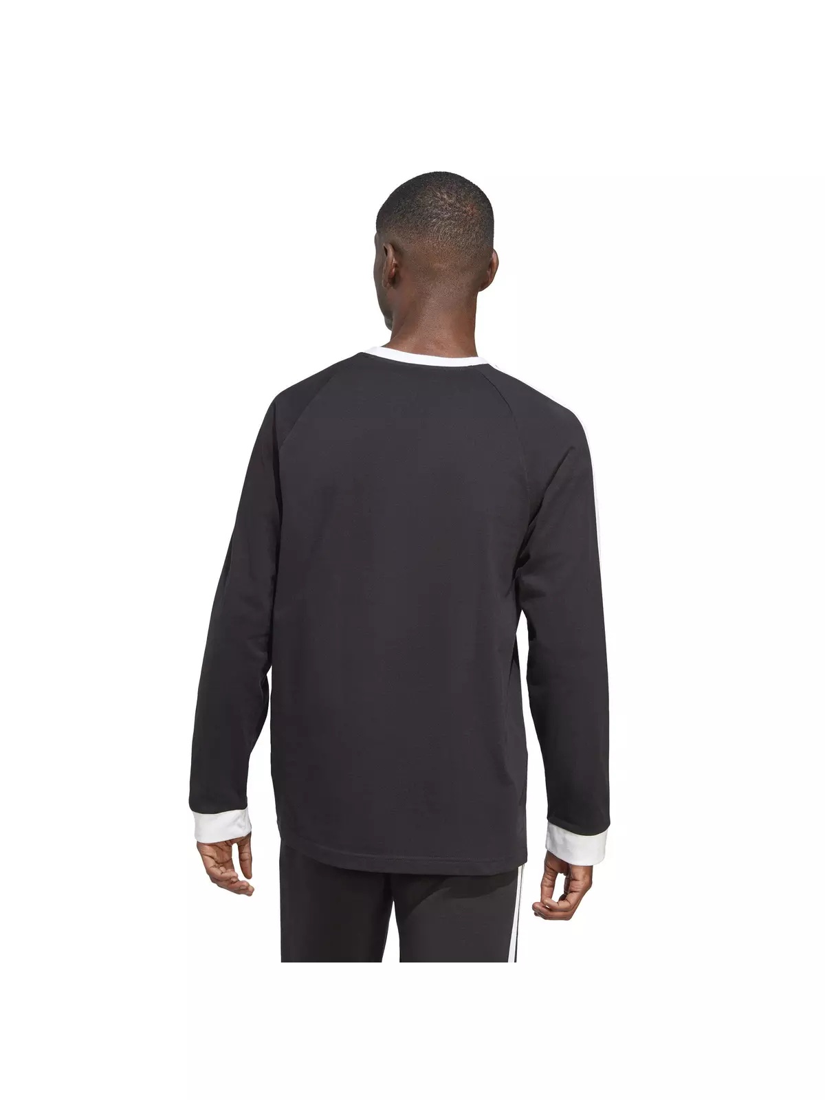 Men's Adicolor Classics 3-Stripes Long-Sleeve Tee-Black - 2