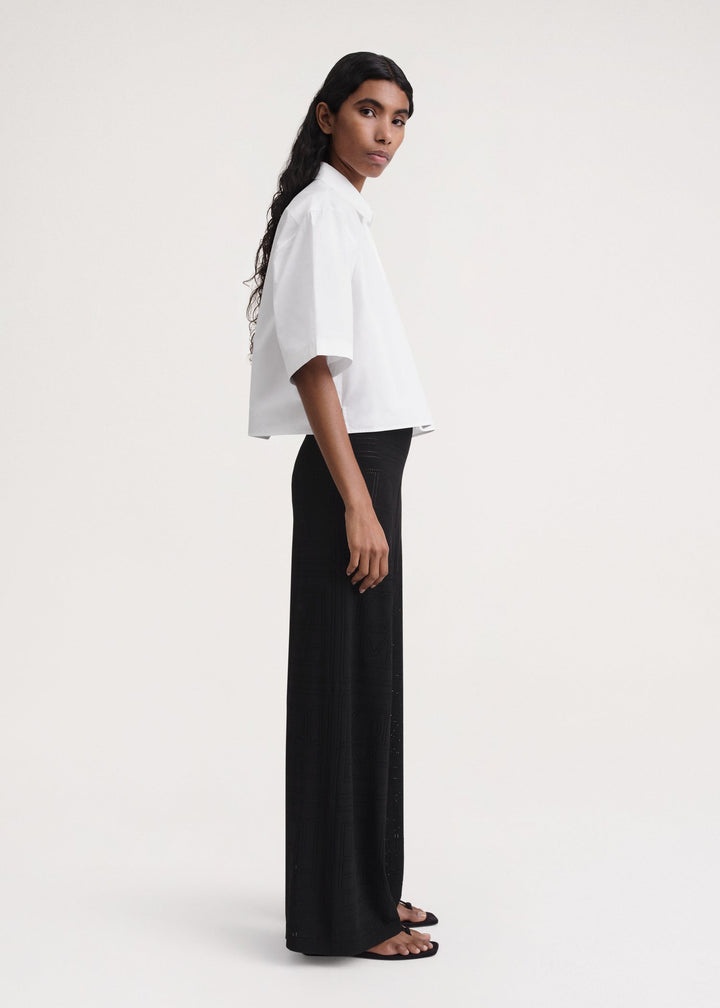Monogram pointelle trouser black - 3