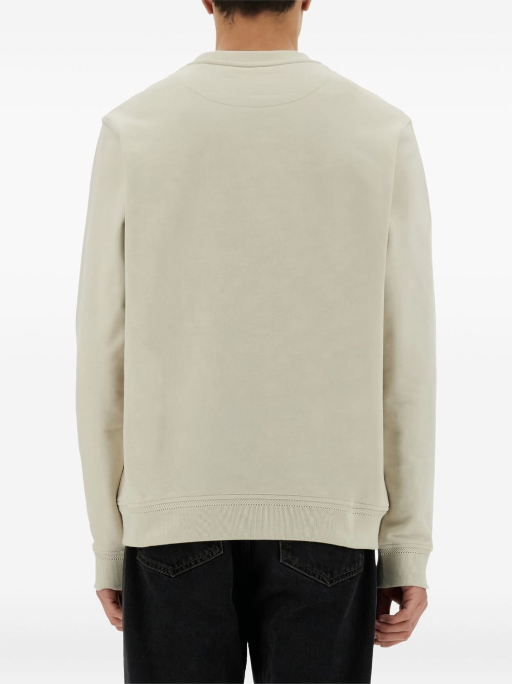 logo-patch cotton sweatshirt - 3