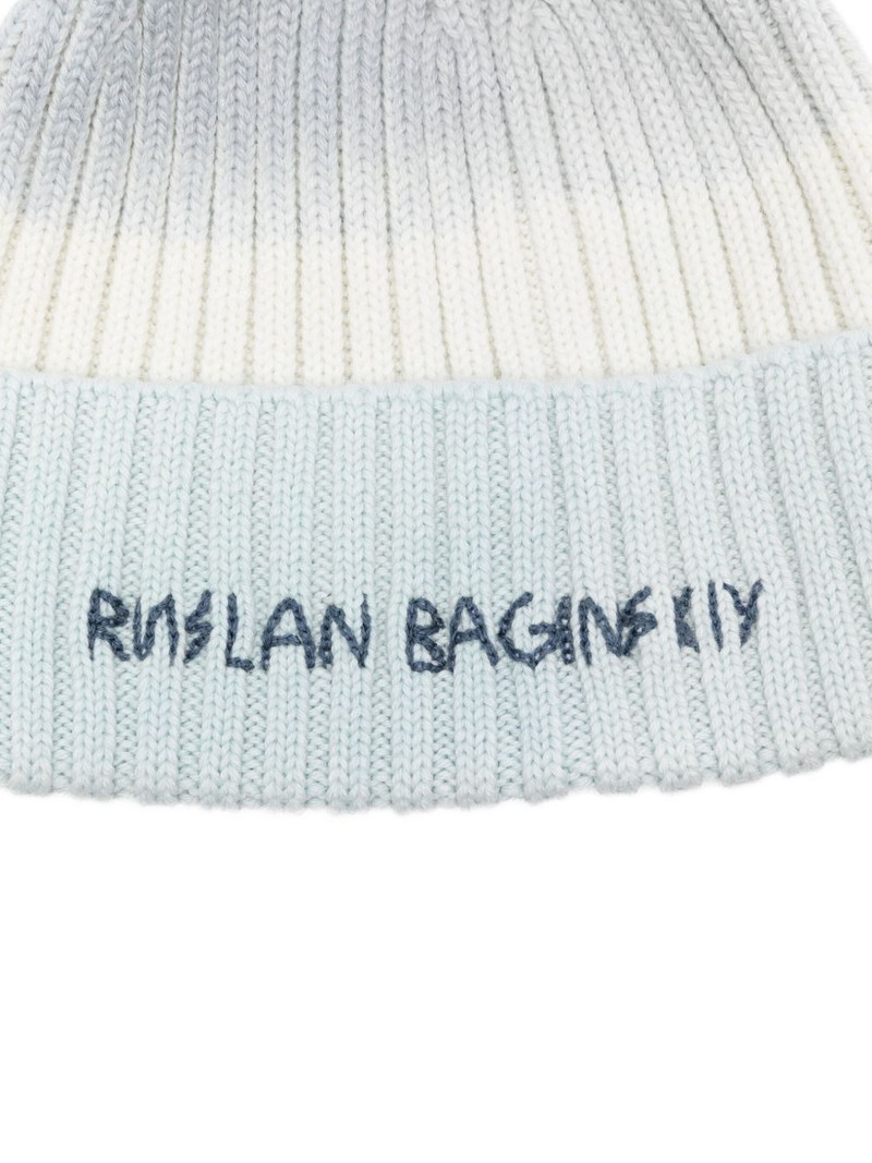 RUSLAN BAGINSKIY ribbed-knit logo beanie outlook
