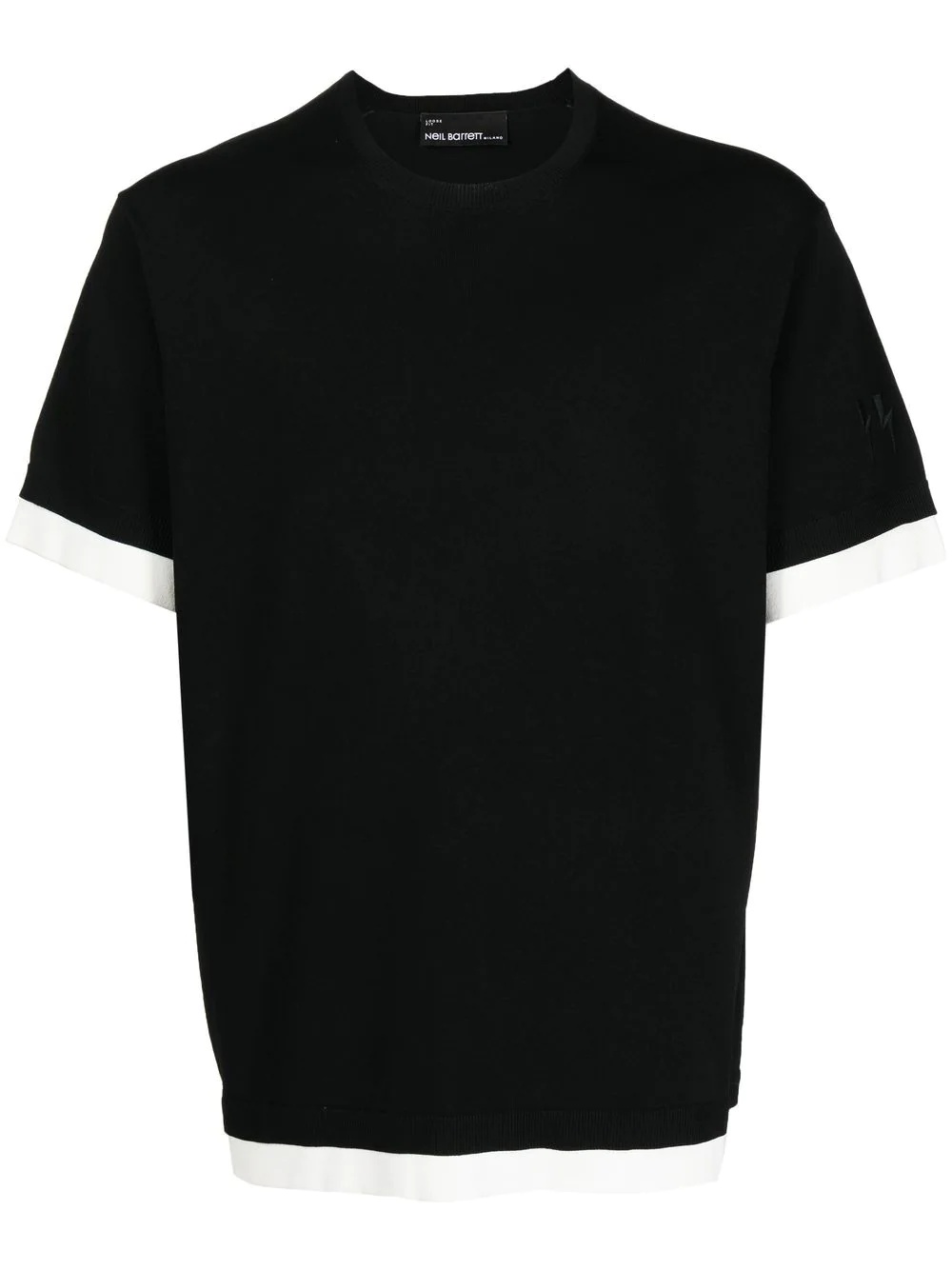 layered-effect short-sleeve T-shirt - 1