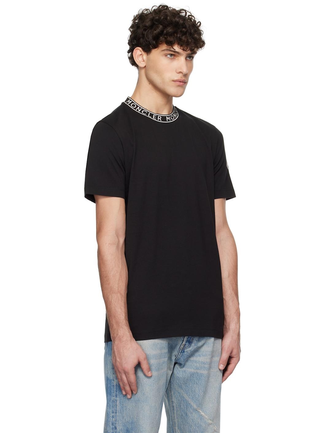 Black Logo-Trimmed Cotton T-shirt - 2