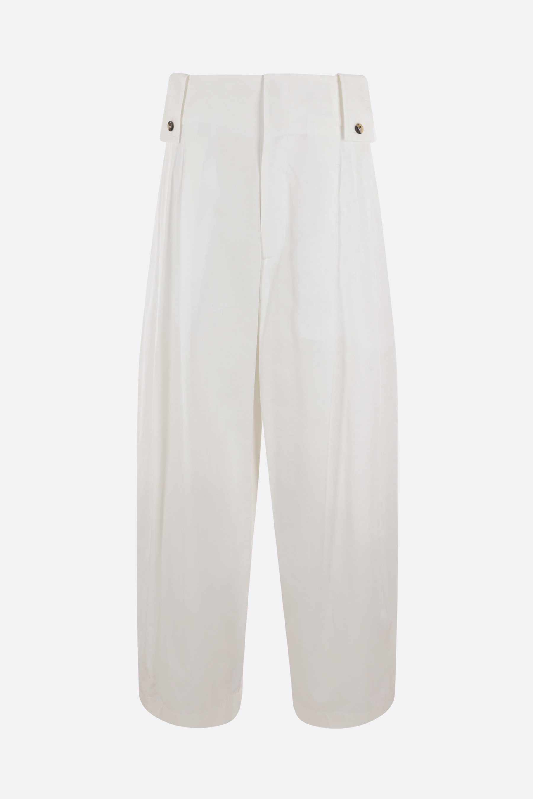 パンツ BOTTEGA VENETA COTTON BLEND WIDE LEG PANTS WITH INSIGNAS Bottega Veneta COTTON BLEND WIDE LEG PANTS WITH INSIGNAS