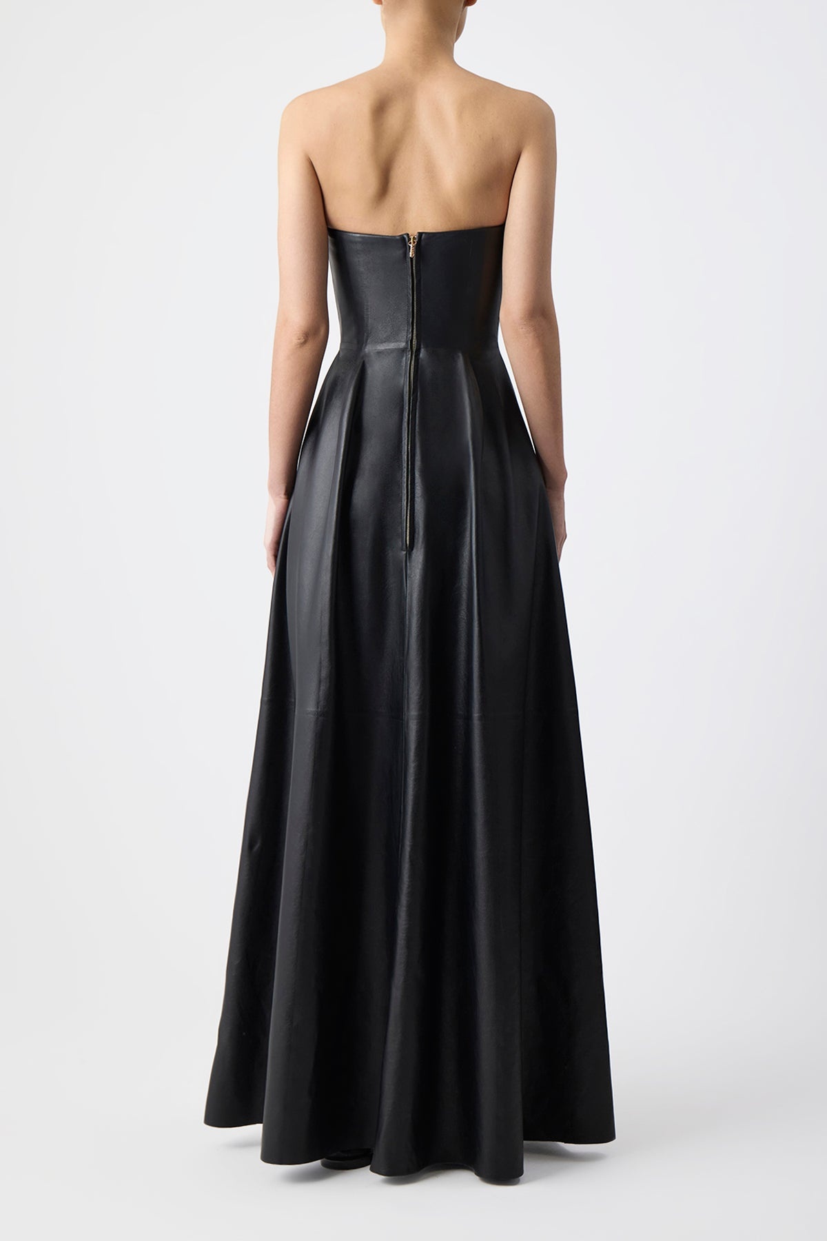 Rhone Dress in Black Nappa Leather - 7