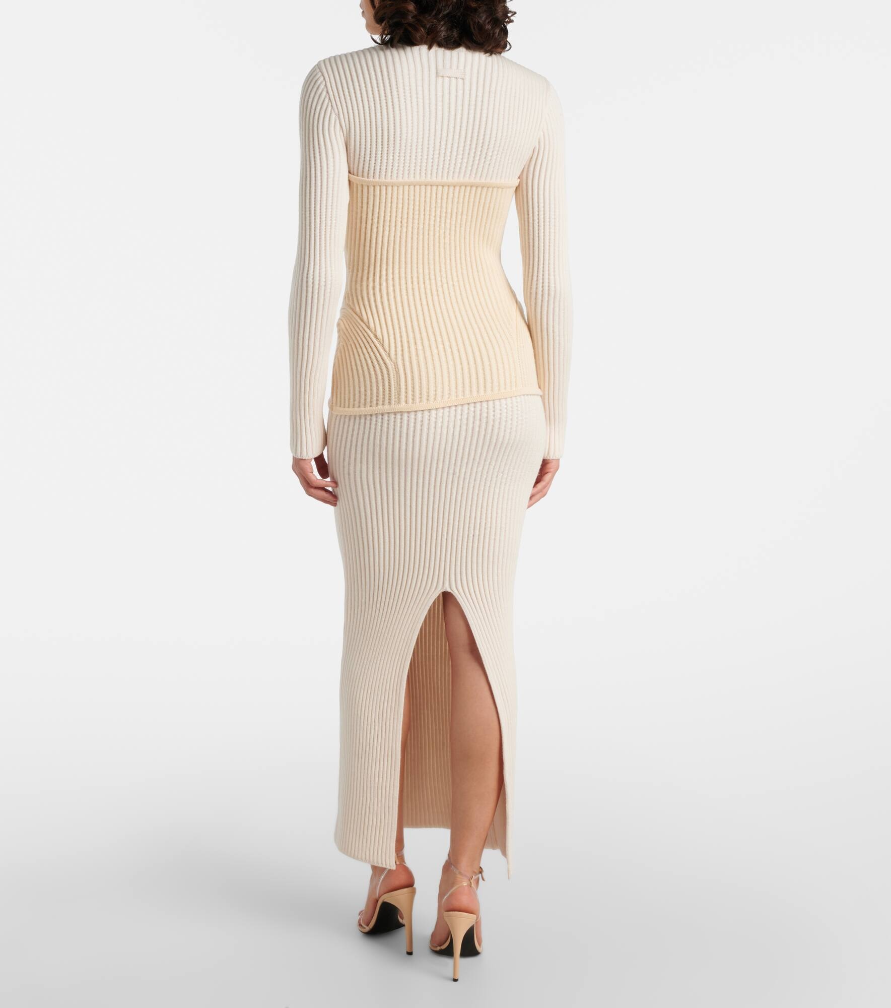 Ribbed-knit wool-blend maxi dress - 3