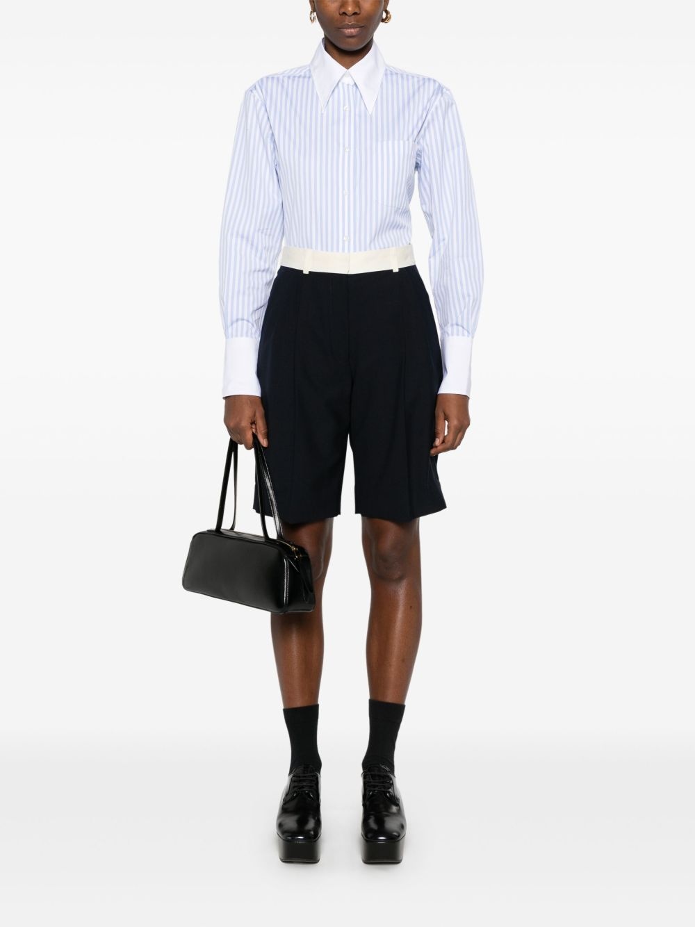striped poplin shirt - 2