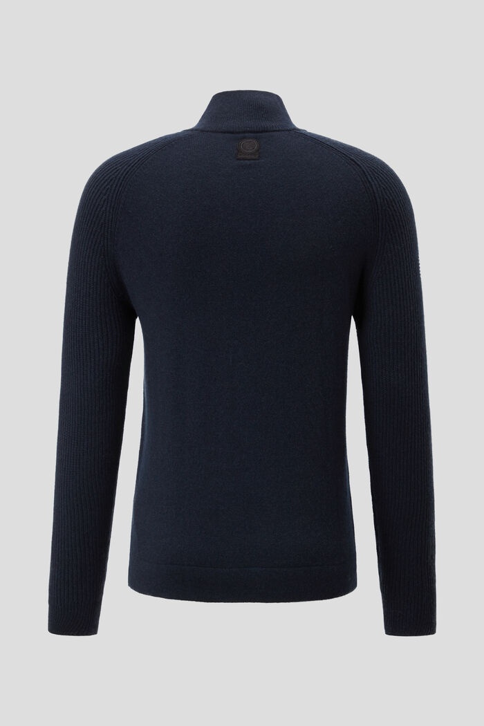 Dash Half-zipper knitted pullover in Navy blue - 5