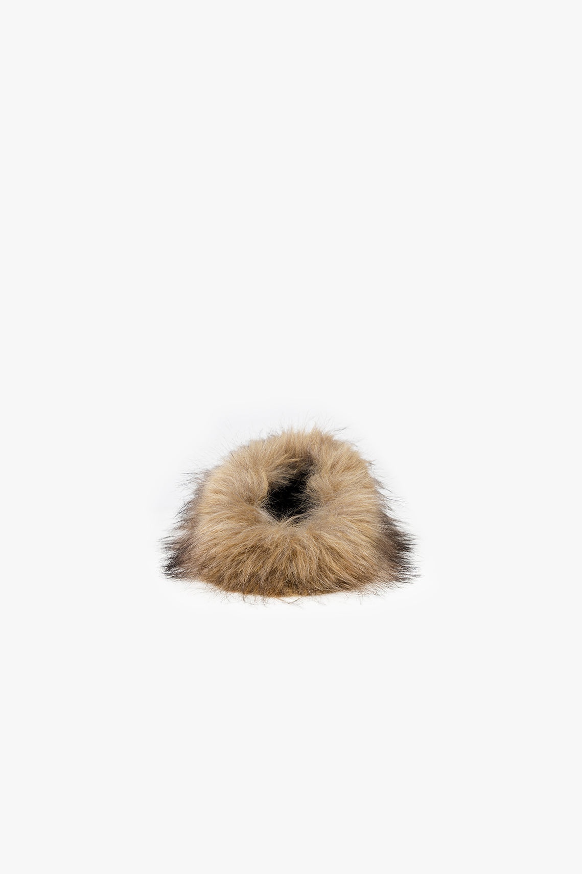 FAUX FUR CLOG BROWN - 6