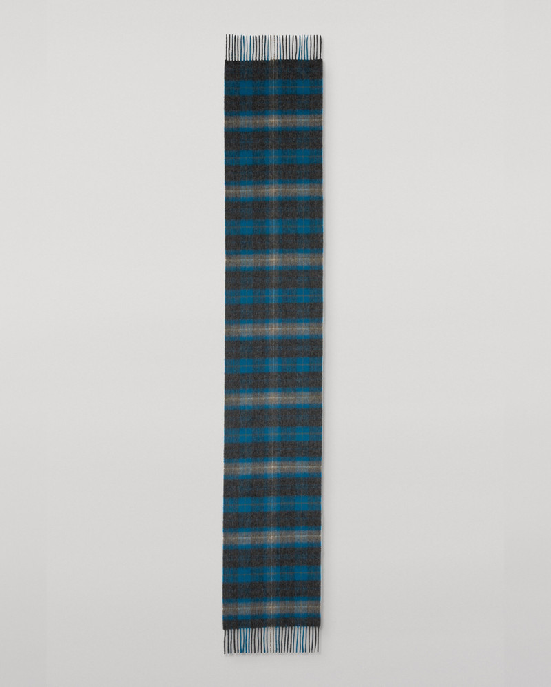 Plaid Charcoal Cashmere Scarf 3