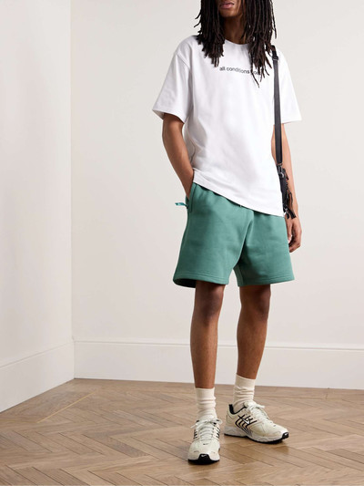 Nike Solo Swoosh Straight-Leg Logo-Embroidered Cotton-Blend Jersey Shorts outlook