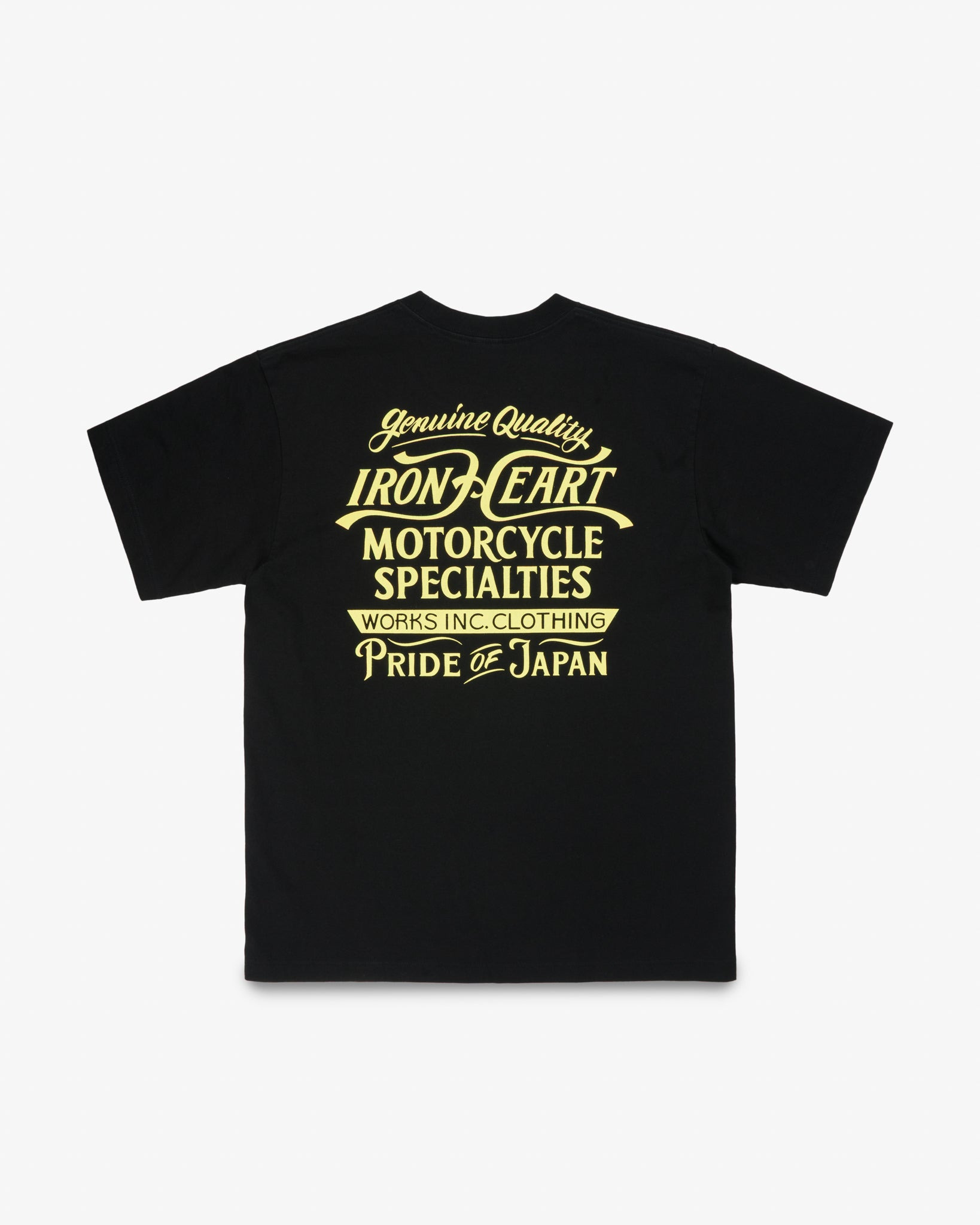 7.5OZ PRINTED LOOPWHEEL CREW NECK T-SHIRT - BLACK - 5