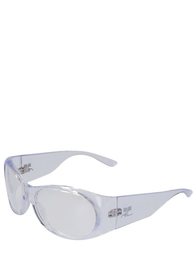 courrèges Hybrid 01 round acetate sunglasses outlook