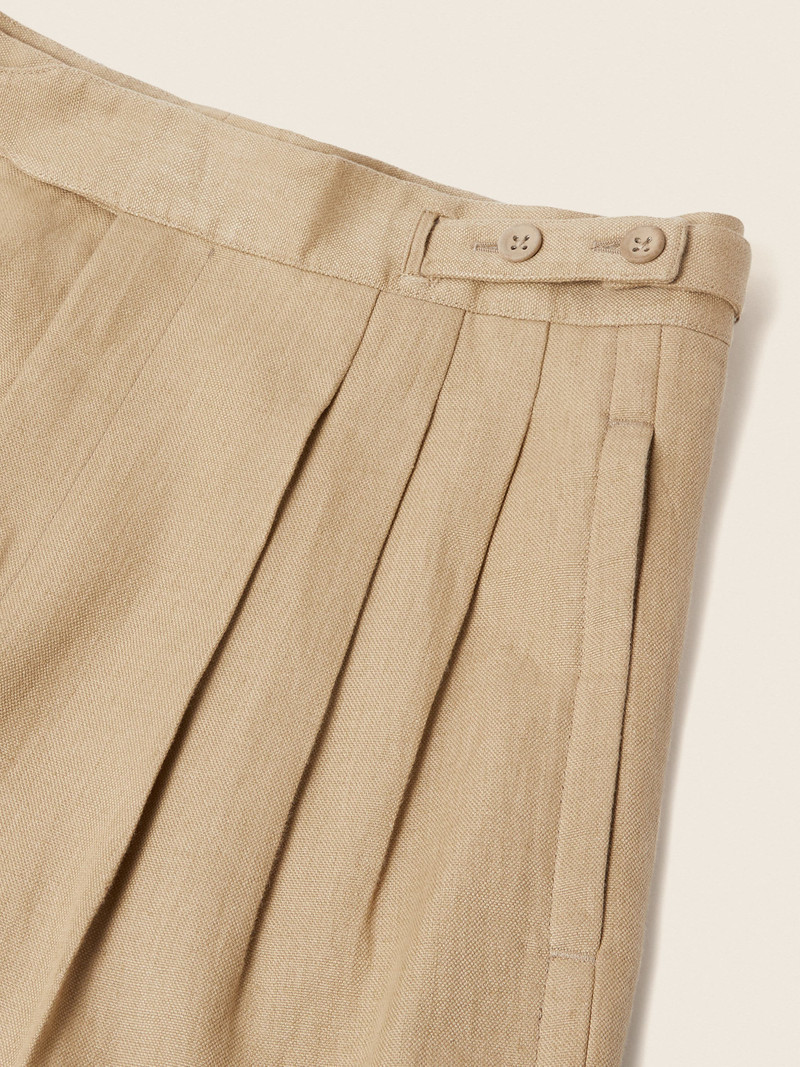 BEIGE OASI LINO SHORTS 3
