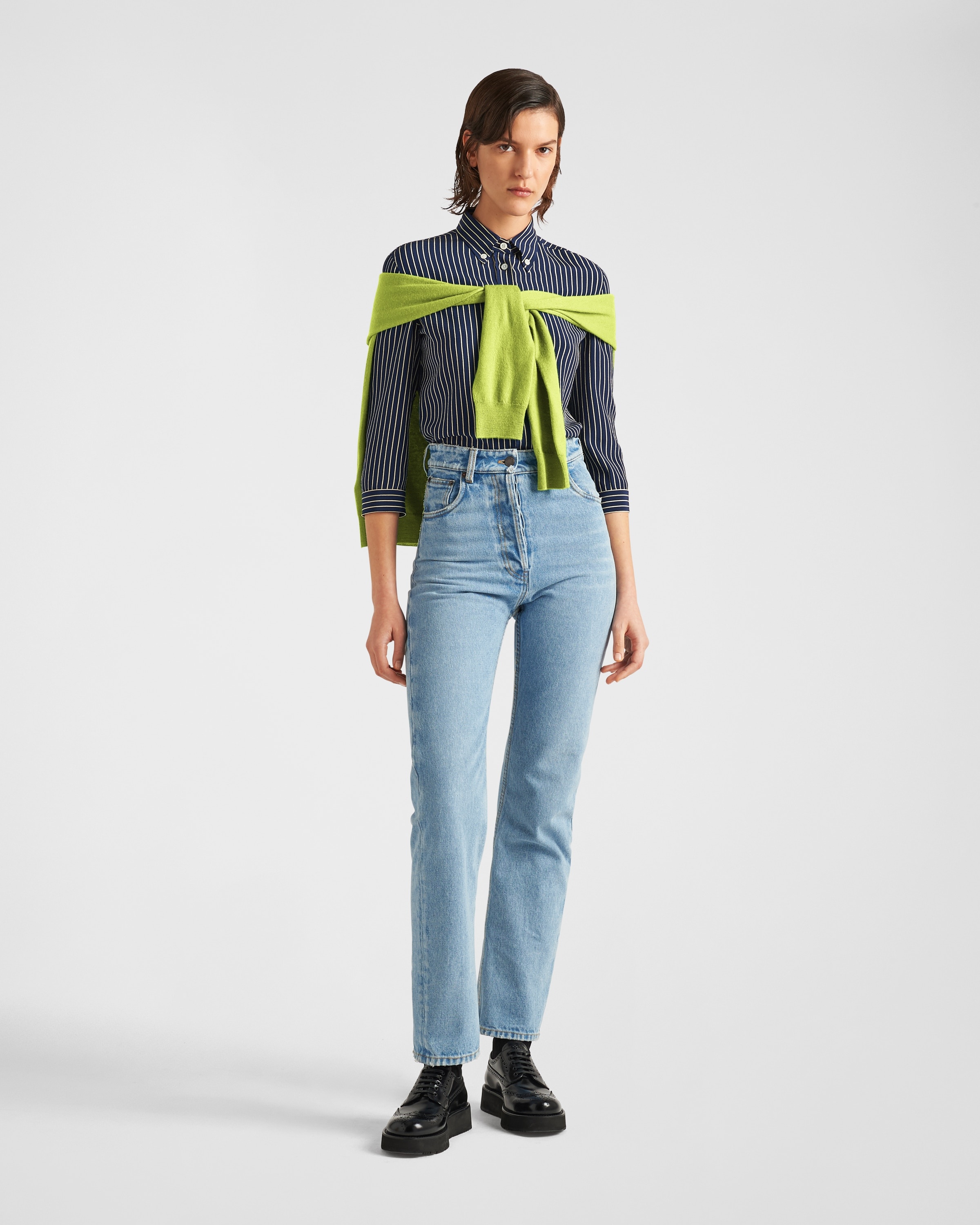 Striped marocain shirt - 2