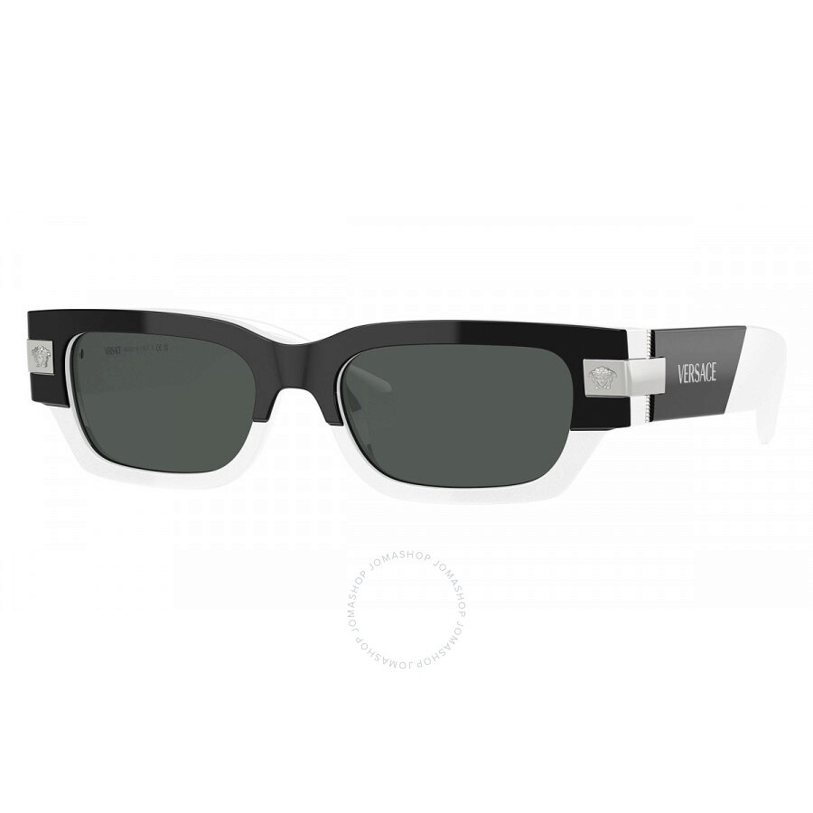 Versace Dark Grey Rectangular Men's Sunglasses VE4465 545987 53 - 1