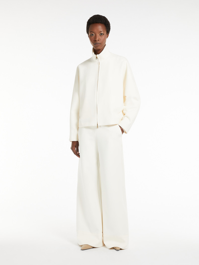 Max Mara FAGIANI Flared technical jersey trousers outlook
