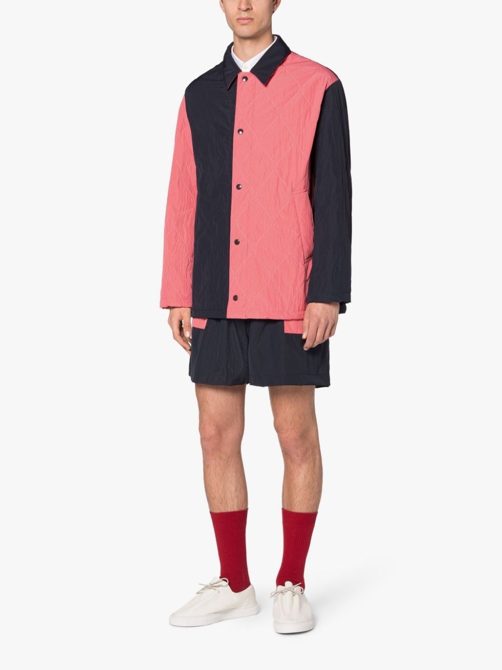 FUN TEEMING COLOR BLOCK COACH JACKET - 4
