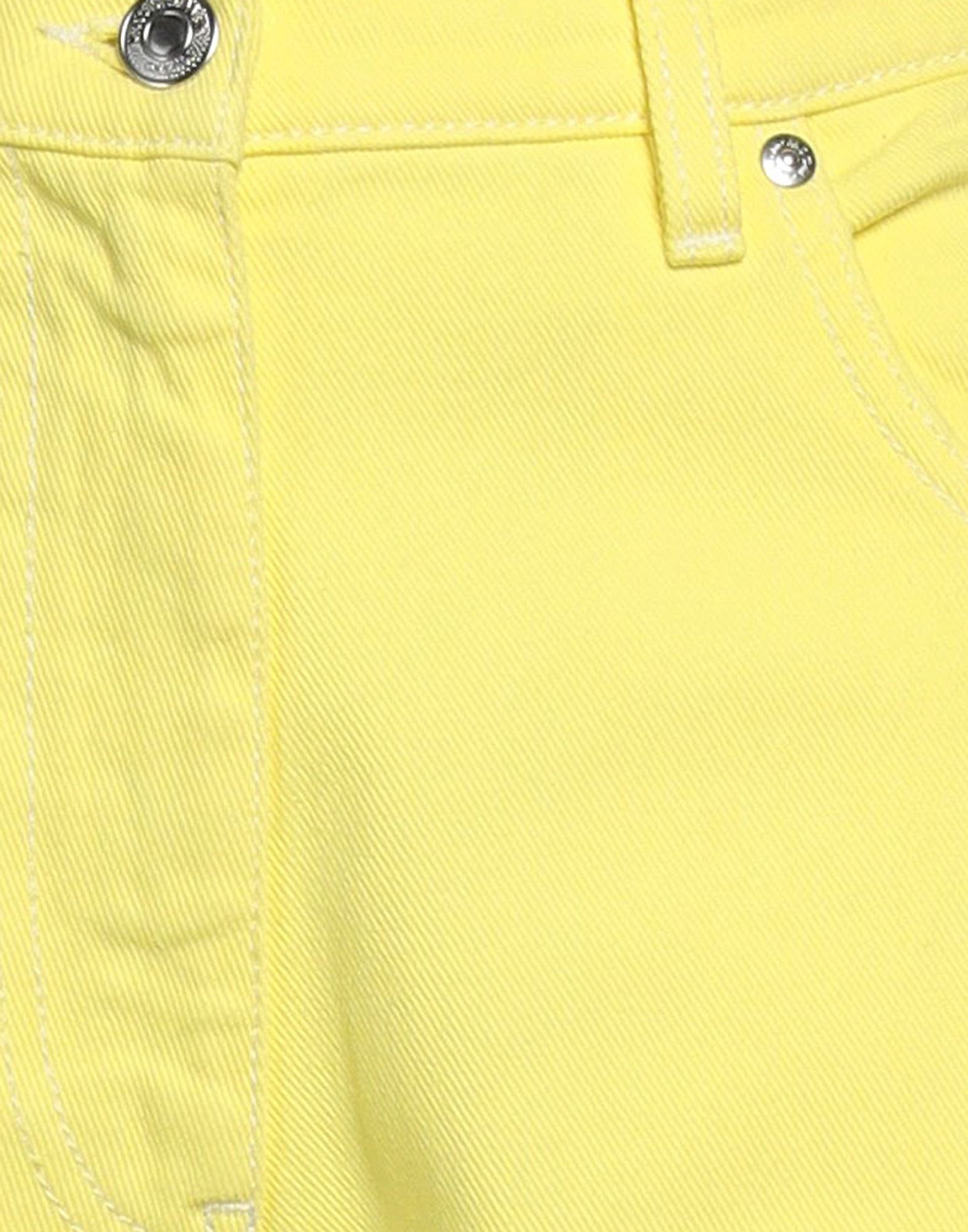 パンツ MSGM Women Straight Pants 3441MDB10 YELLOW MSGM Yellow Cotton Jeans | italist